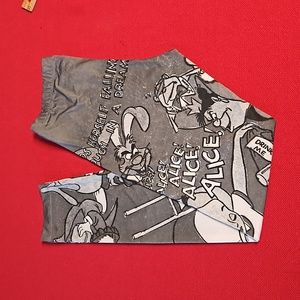 DISNEY Alice in Wonderland leggings Lrg READ BELOW SEE MEASUREMENTS women or kid